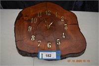 Redwood Varnished Clock. Works