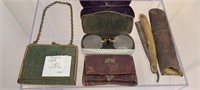 Antique Eye Glasses & Straight Razor Cases