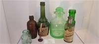 8 Lot of Antique & Vintage Glass Bottles