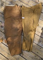 2 Pairs Vintage Men's & Boy's Sail Canvas Pants