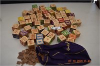 Vintage Alphabet & Picture Blocks & Scrabble Tiles