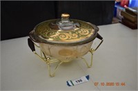 Vintage Fire King Warming Serving Chafing Dish