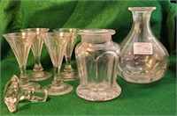 Antique Cut Glass Crystal Sherry Cordials