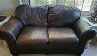 LEATHER TYPE (RAYON POLYESTER) LOVESEAT
