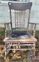 Antique Oak Rocker Rocking Chair