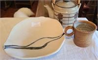 Studio Pottery Teapot, Mug Art Bowl