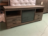 Electric fireplace entertainment center