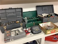 Assorted tools and toolboxes