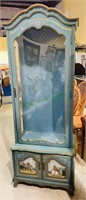 Antique French display cabinet, large glass door