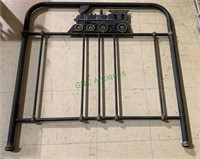 Vintage aluminum train engine headboard, for a