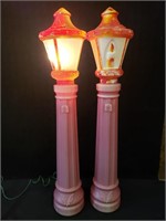 2 - 40" Blow Mold Candles - One Not Working -