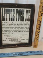 Framed Little York ice/DL&W railroad – Cortland
