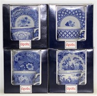 (4) Spode cup & saucer sets - all are Blue Room
