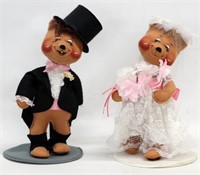 (2) Annalee Dolls - Bride & Groom