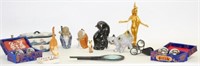 Asstd knickknacks including cats, 2 sets of