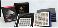 Postage stamps - 6 albums of stamp sheets &