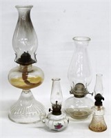 (4) glass oil lights