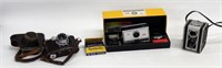 (3) cameras - Kodak Instamatic 100 Outfit,
