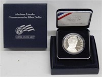 Abraham Lincoln Commemorative Silver Dollar -