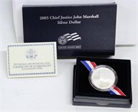 2005 Chief Justice John Marshall Silver Dollar -