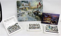 (3) Hawthorn Village Thomas Kinkade miniatures &