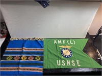 Vintage Native American rug & Veteran AMF(L)