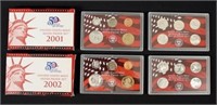 2002 & 2001 US Mint Silver Proof Sets