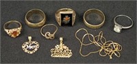 Group of Assorted 10kt and 14kt Jewelry