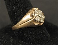 Men's 1/2ct. Diamond Cluster 10kt Gold Ring