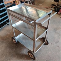 Metal Rolling Cart w/ 3 Shelfs & Handle