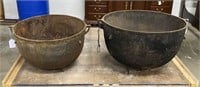 Two Cast Iron Wash Pots