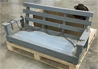 Grey Country Wood Porch Swing