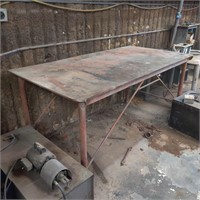 Large Metal Workshop Table