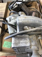 2 Elec drills, saw, solder iron (works)