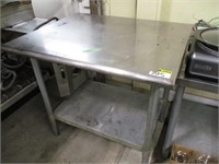 Stainless work table, 36" x 30" x 33" high