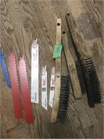 Wire brushes (3) and Sawzall blades (6)
