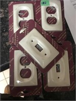 3 Receptacle boxes, 2 Switchplates