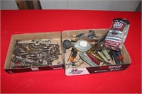 2 Boxes Tap & Dies, Screwdrivers, etc