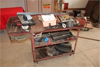 Metal Cart with Contents