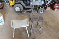 Metal Stool & Shower Seat