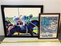 FramedHorse Racing and Golfing Prints