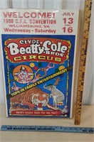 Clyde Beatty, Cole Brothers circus, Williamsburg