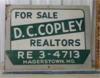 Steel D.C. Copley Realtors, Hagerstown MD. Sign