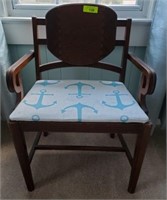 INLAID UPHOLSTERED ARM CHAIR