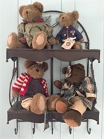 WALL SHELF WITH BOYD’S BEAR COLLECTION