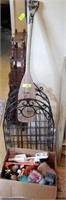 METAL WINE RACK AND BOAT PADDLE