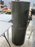 2 Civil Defense barrels 22" tall 16.5" diam