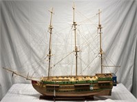 Large Wooden Model Sailing Battle Ship