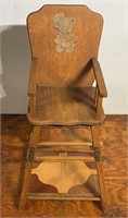 Vintage Combination Child's High Chair & Desk