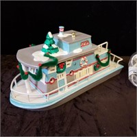 Snow Village Jingle Bell House Boat 1988